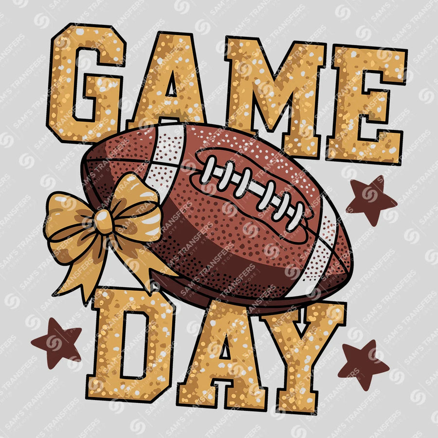Game Day Gold Glitter Ready-to-Press DTF Transfer | SAT06127