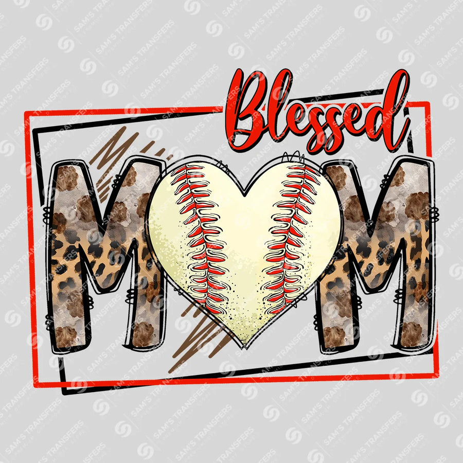 Blessed Mom Baseball Ready-to-Press DTF Transfer | SAT06131