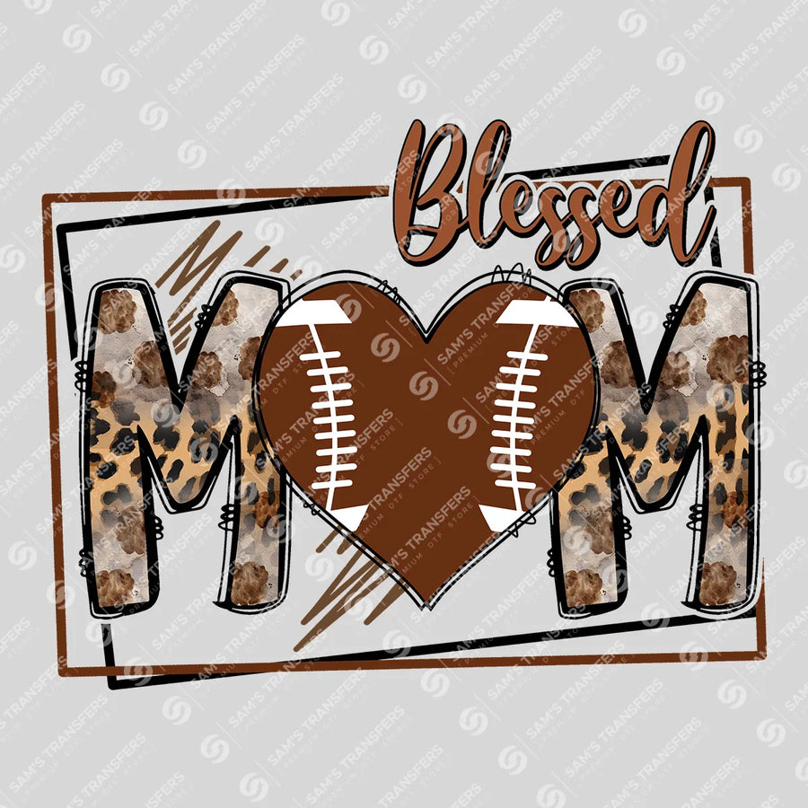 Blessed Mom Football Ready-to-Press DTF Transfer | SAT06133