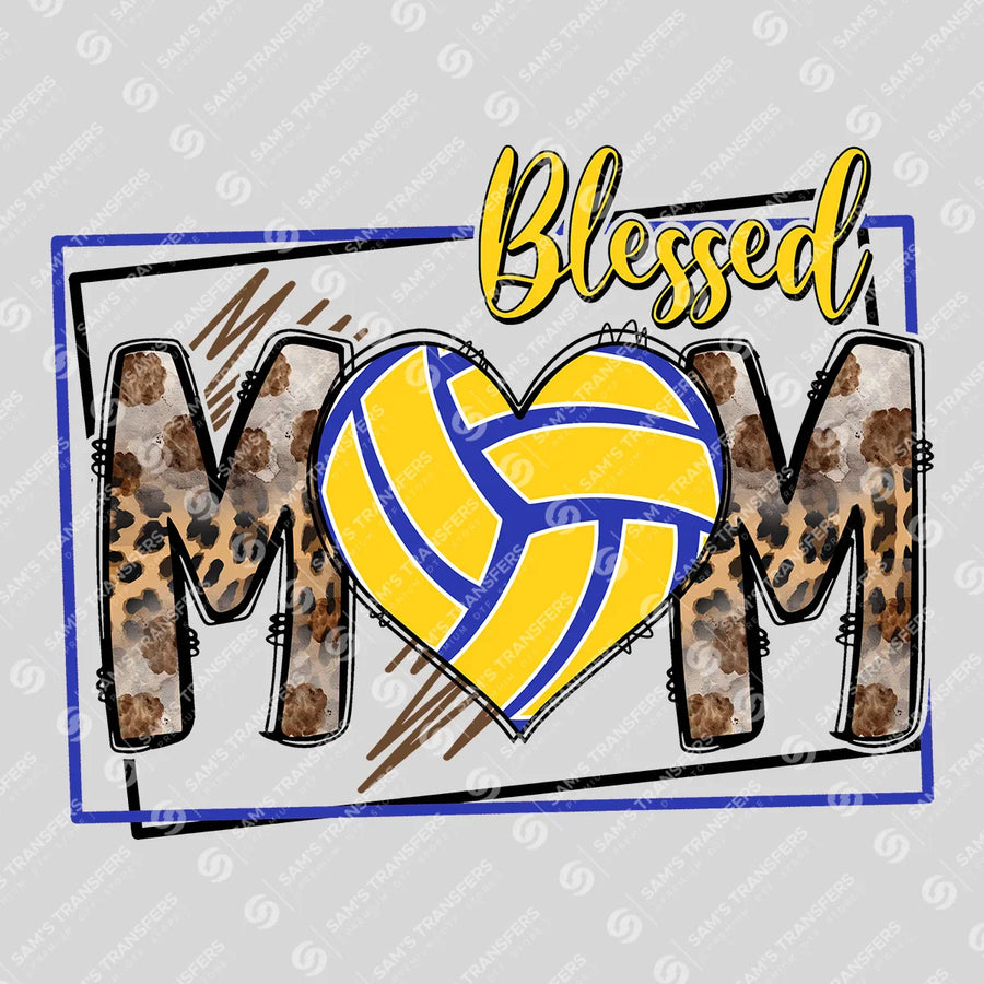 Blessed Mom Volleyball Ready-to-Press DTF Transfer | SAT06136