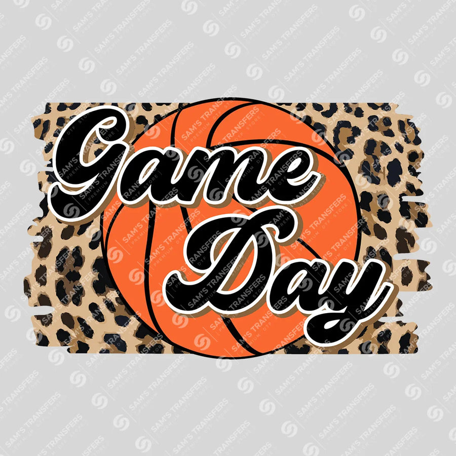 Game Day Basketball Leopard Ready-to-Press DTF Transfer | SAT06138