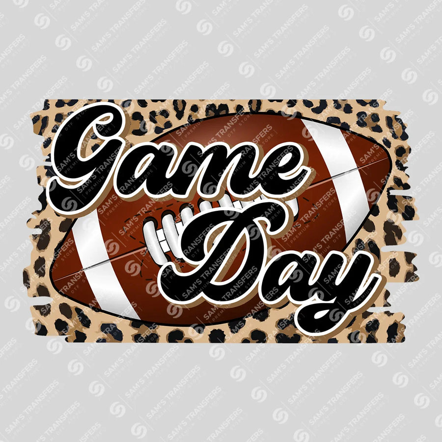 Game Day Football Leopard Ready-to-Press DTF Transfer | SAT06139