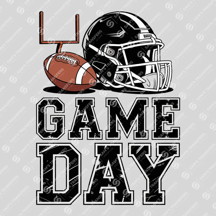 Game Day Goalpost Helmet Ready-to-Press DTF Transfer | SAT06144