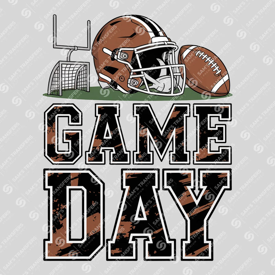 Game Day Helmet Orange Ready-to-Press DTF Transfer | SAT06151