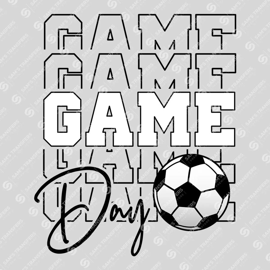 Game Day Soccer Stacked Ready-to-Press DTF Transfer | SAT06158