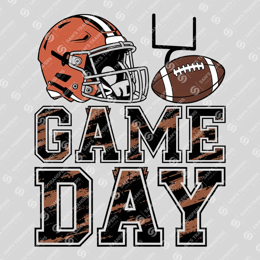 Game Day Orange Helmet Ready-to-Press DTF Transfer | SAT06161