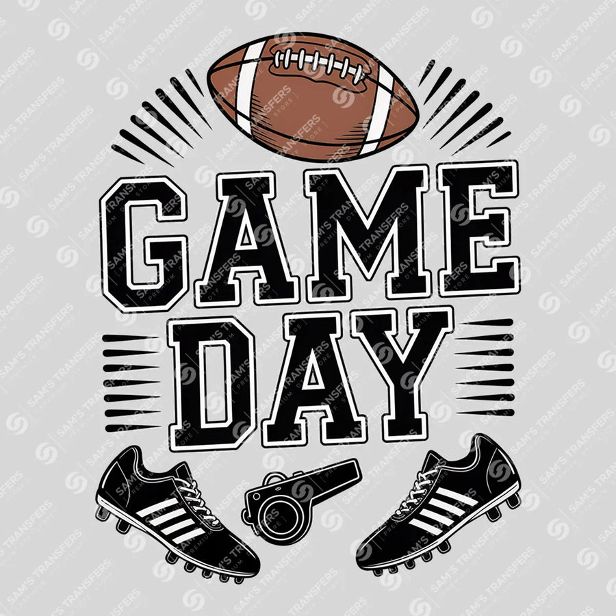 Game Day Cleats Whistle Ready-to-Press DTF Transfer | SAT06166