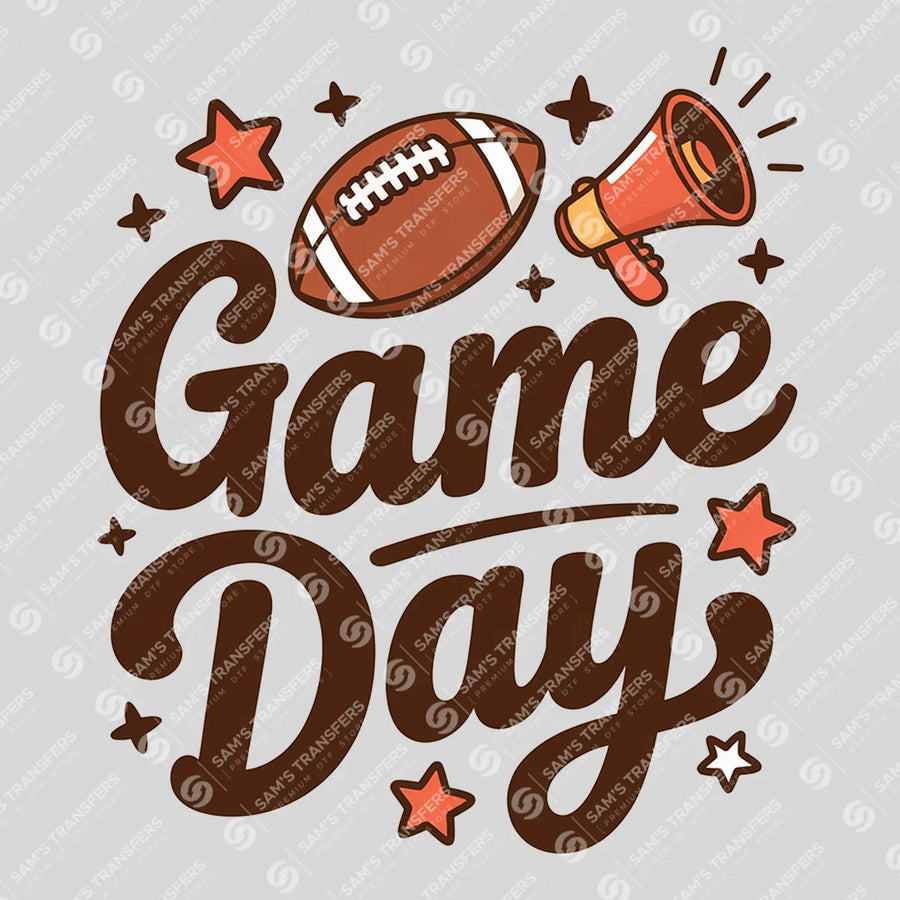 Game Day Retro Megaphone Ready-to-Press DTF Transfer | SAT06174