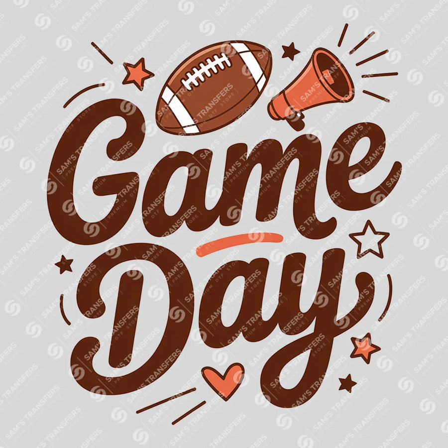 Game Day Retro Script Ready-to-Press DTF Transfer | SAT06176