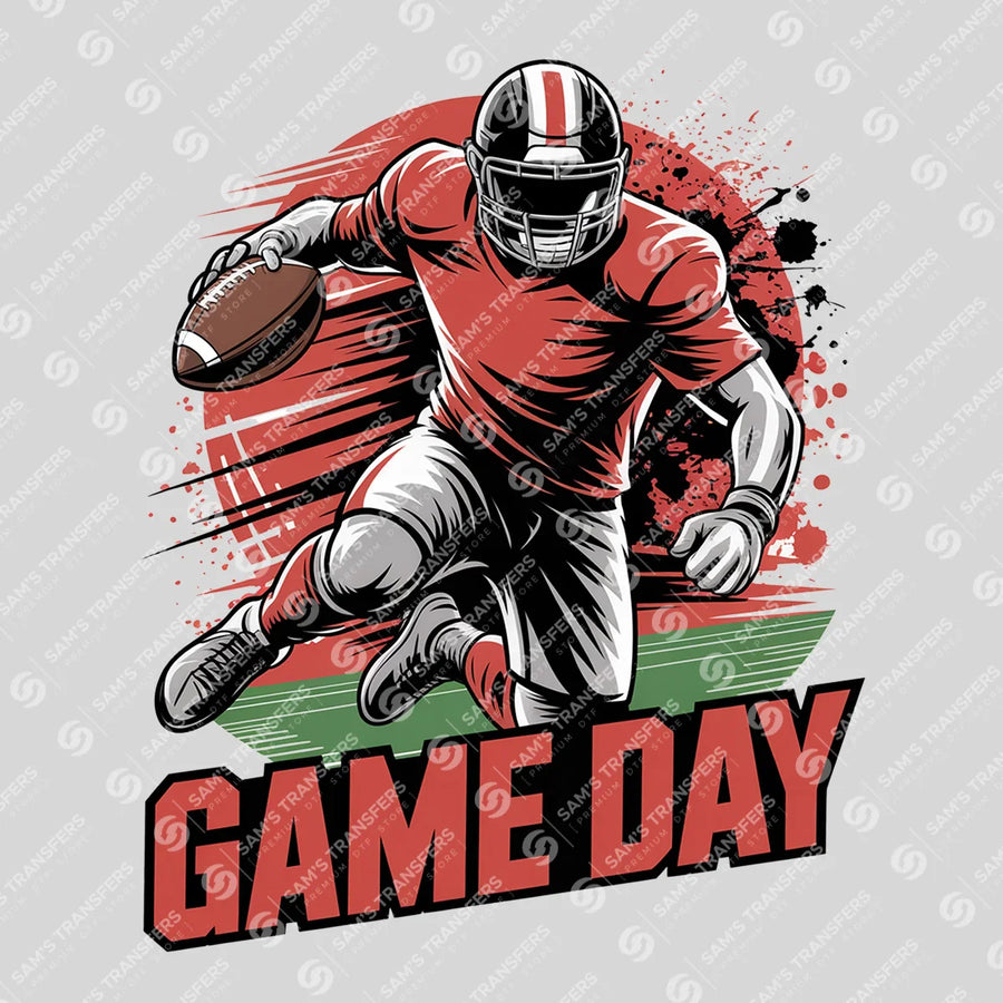 Game Day Player Red Ready-to-Press DTF Transfer | SAT06185