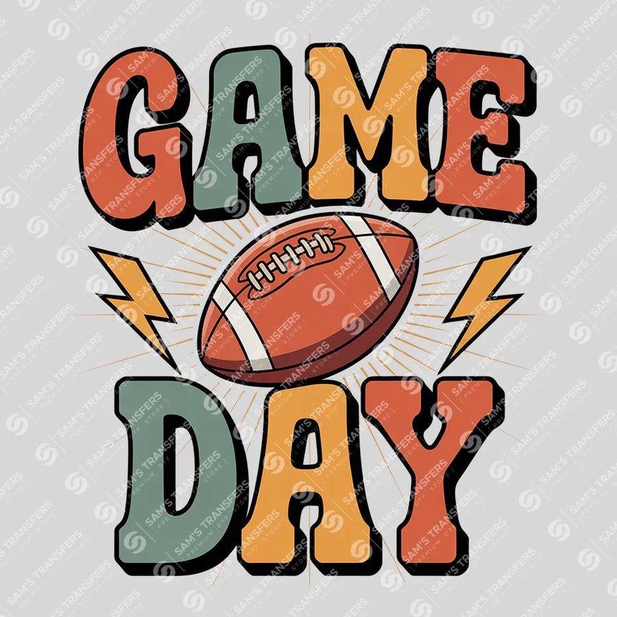 Game Day Retro Bolts Ready-to-Press DTF Transfer | SAT06197