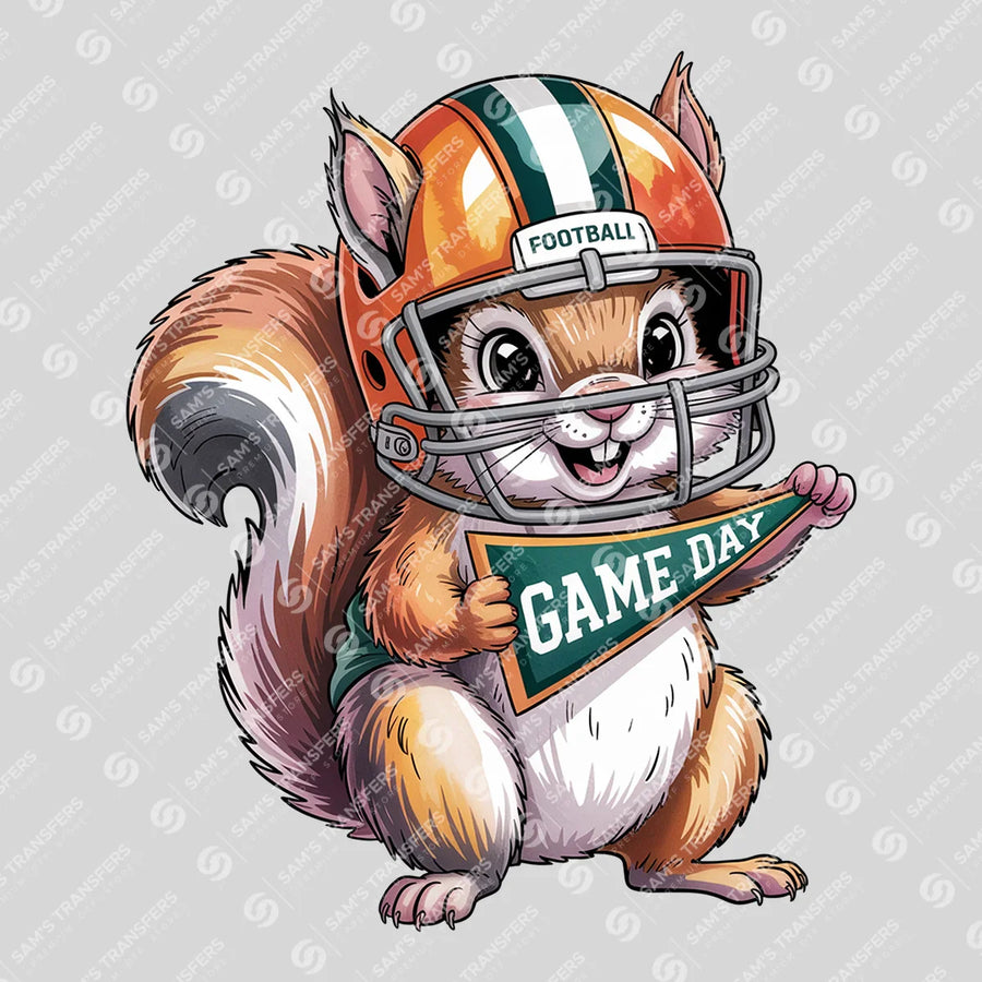Game Day Squirrel Ready-to-Press DTF Transfer | SAT06202