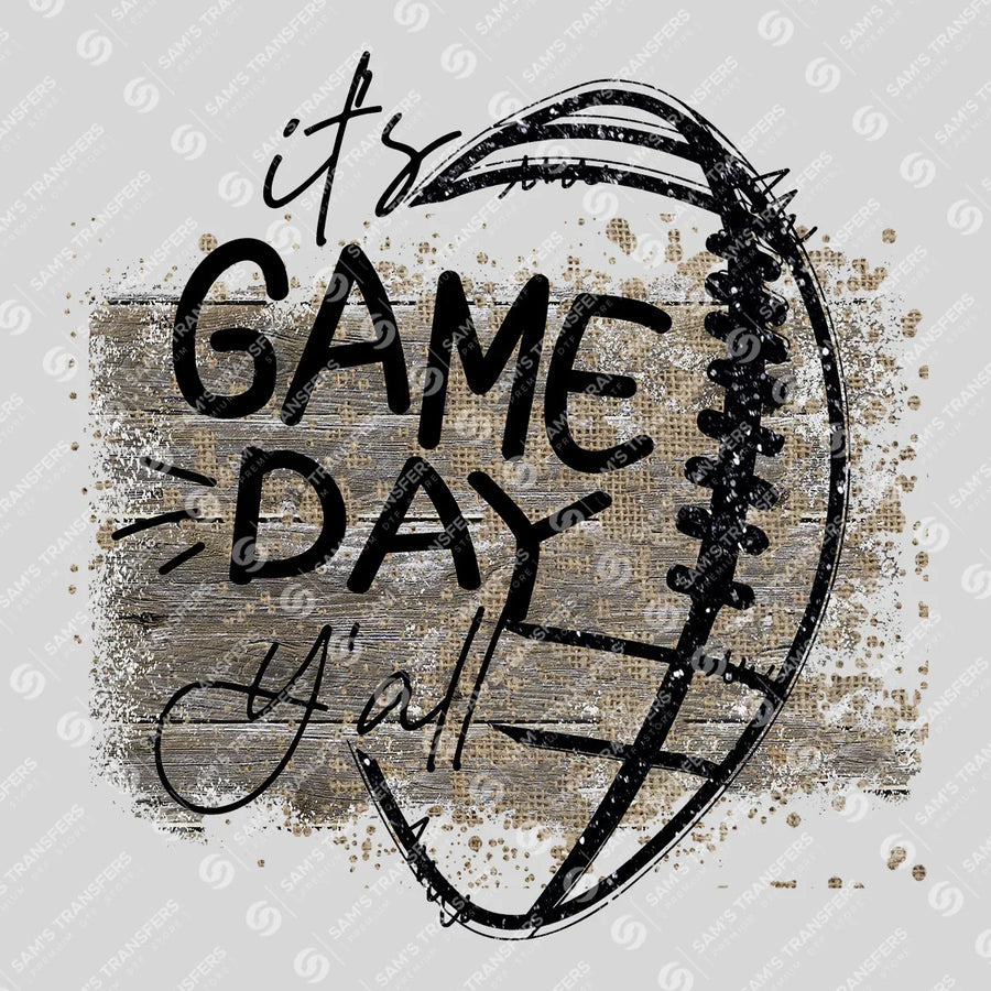 It's Game Day Y'all Burlap Ready-to-Press DTF Transfer | SAT06223