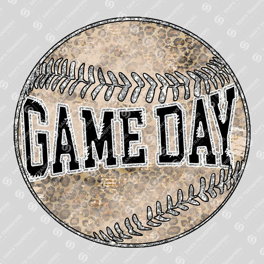 Game Day Leopard Baseball Ready-to-Press DTF Transfer | SAT06226