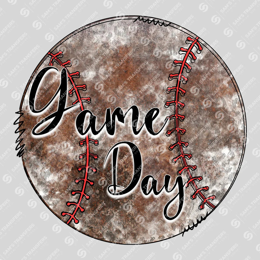 Game Day Baseball Grunge Ready-to-Press DTF Transfer | SAT06229