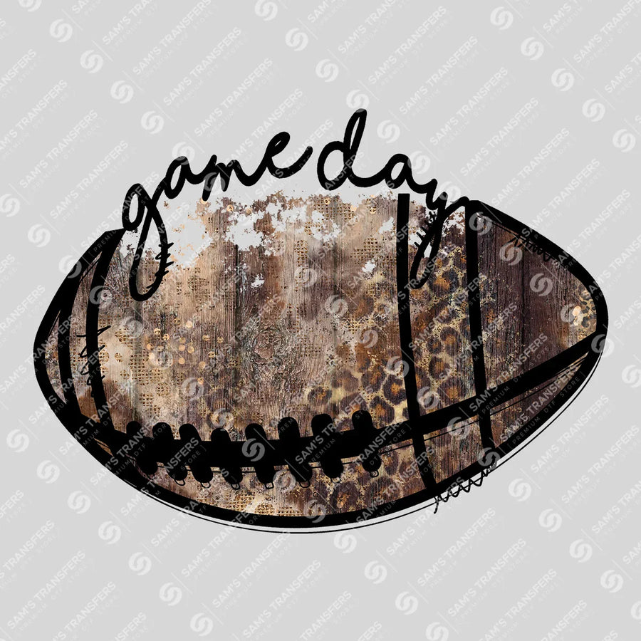 Game Day Football Leopard Ready-to-Press DTF Transfer | SAT06230