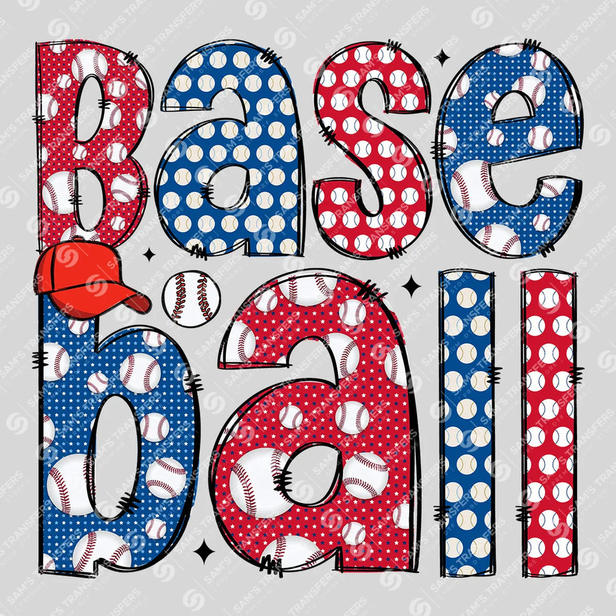 Baseball Polka Dot Ready-to-Press DTF Transfer | SAT06232