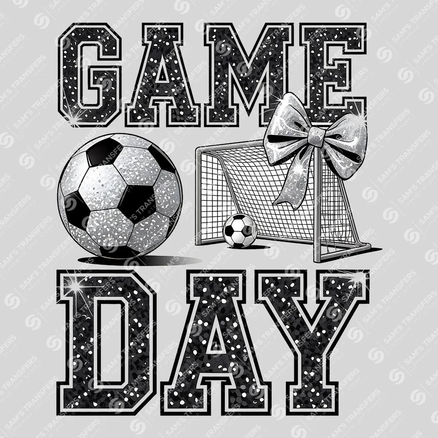 Game Day Soccer Glitter Ready-to-Press DTF Transfer | SAT06267