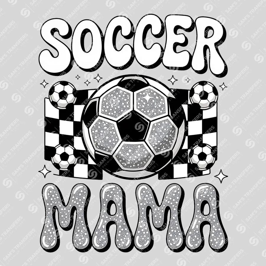 Soccer Mama Checkered Ready-to-Press DTF Transfer | SAT06309