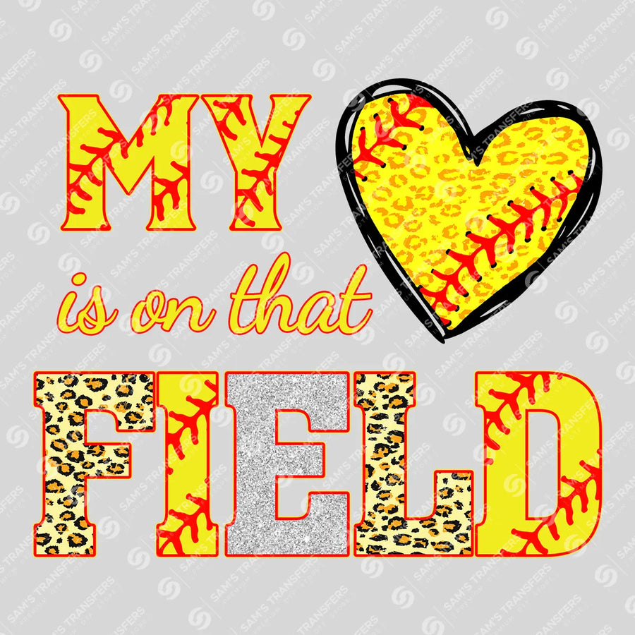 My Heart Is On That Field Leopard Ready-to-Press DTF Transfer | SAT06348