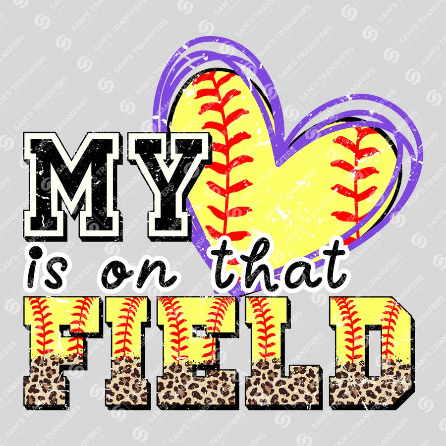 My Heart Is On That Field Purple Ready-to-Press DTF Transfer | SAT06366