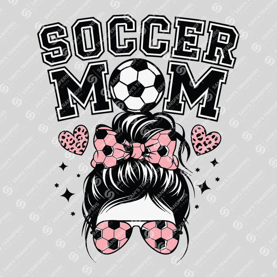 Soccer Mom Messy Bun Ready-to-Press DTF Transfer | SAT06408