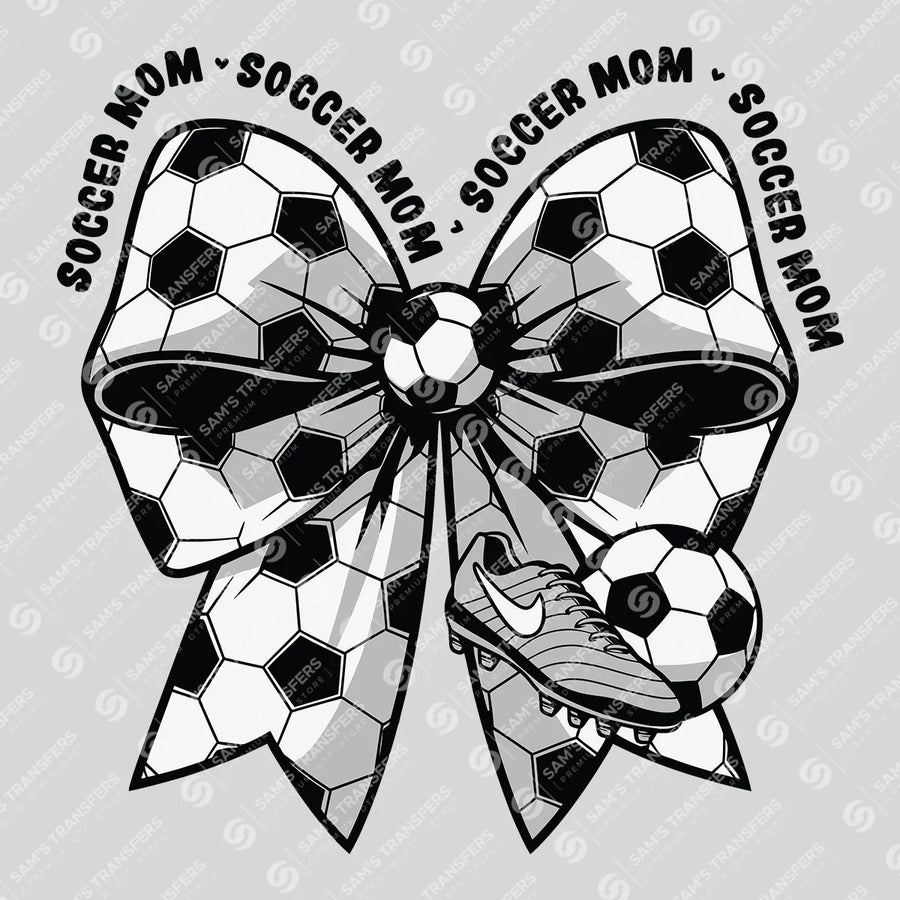 Soccer Mom Coquette Bow Ready-to-Press DTF Transfer | SAT06411