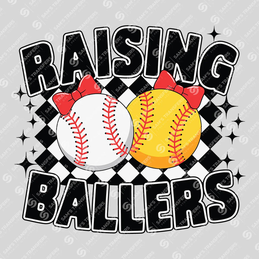 Raising Ballers Baseball Softball Ready-to-Press DTF Transfer | SAT06418