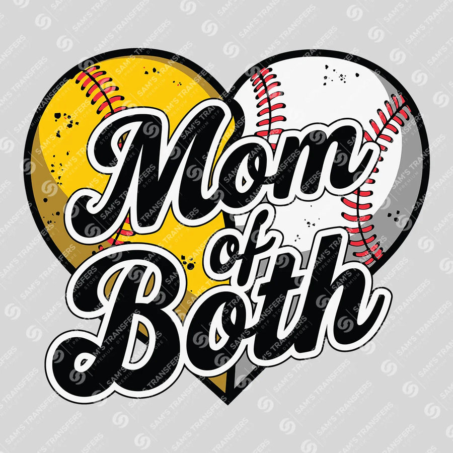 Mom Of Both Heart Ready-to-Press DTF Transfer | SAT06435