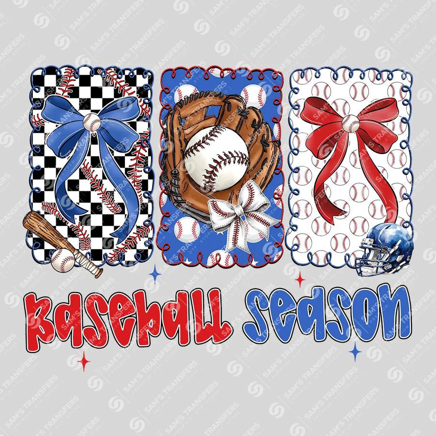 Baseball Season Coquette Ready-to-Press DTF Transfer | SAT06449