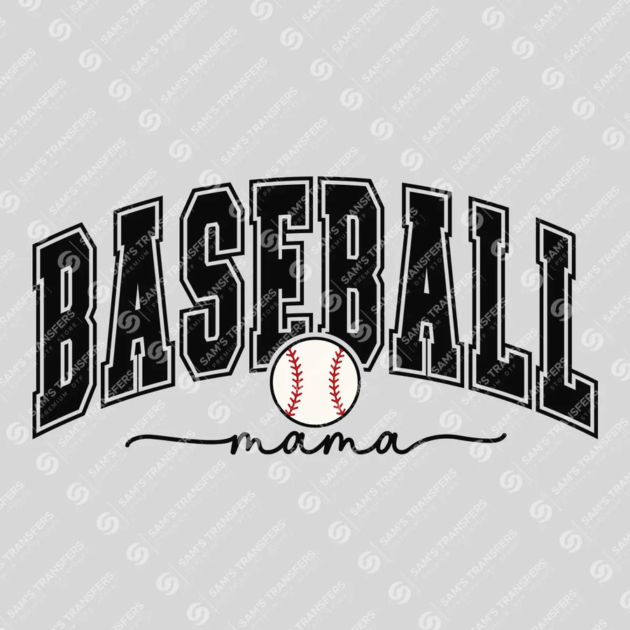 Baseball Mama Varsity Ready-to-Press DTF Transfer | SAT06453
