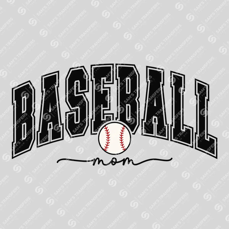 Baseball Mom Varsity Ready-to-Press DTF Transfer | SAT06455