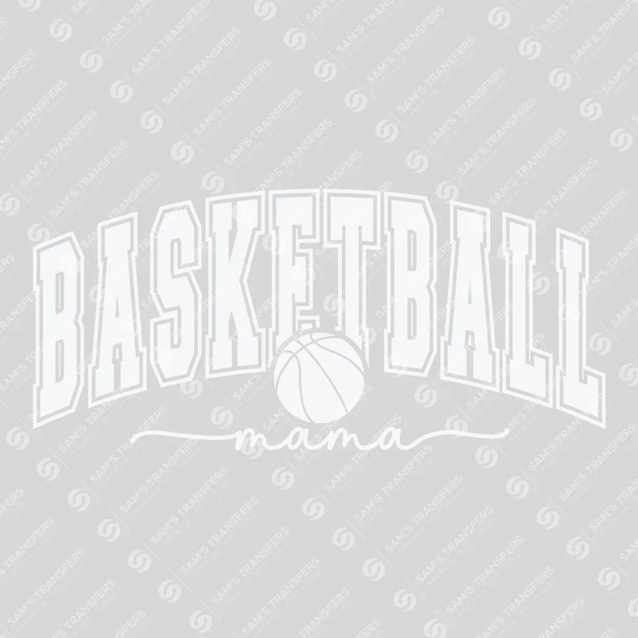 Basketball Mama Varsity White Ready-to-Press DTF Transfer | SAT06461