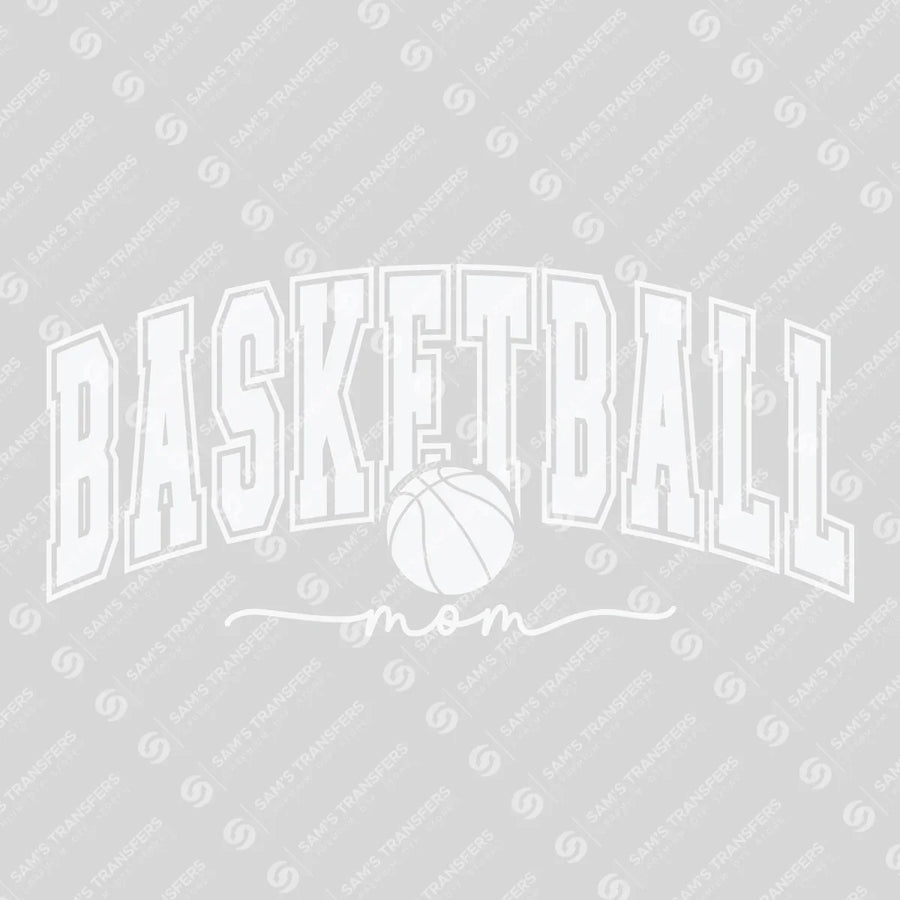 Basketball Mom Varsity White Ready-to-Press DTF Transfer | SAT06463