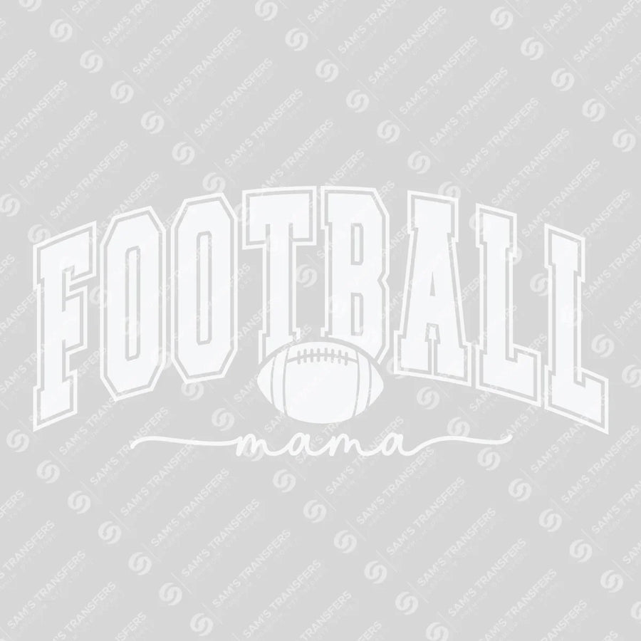 Football Mama Varsity White Ready-to-Press DTF Transfer | SAT06466