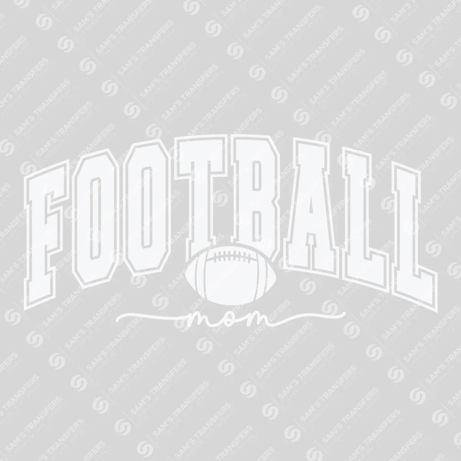 Football Mom Varsity White Ready-to-Press DTF Transfer | SAT06468