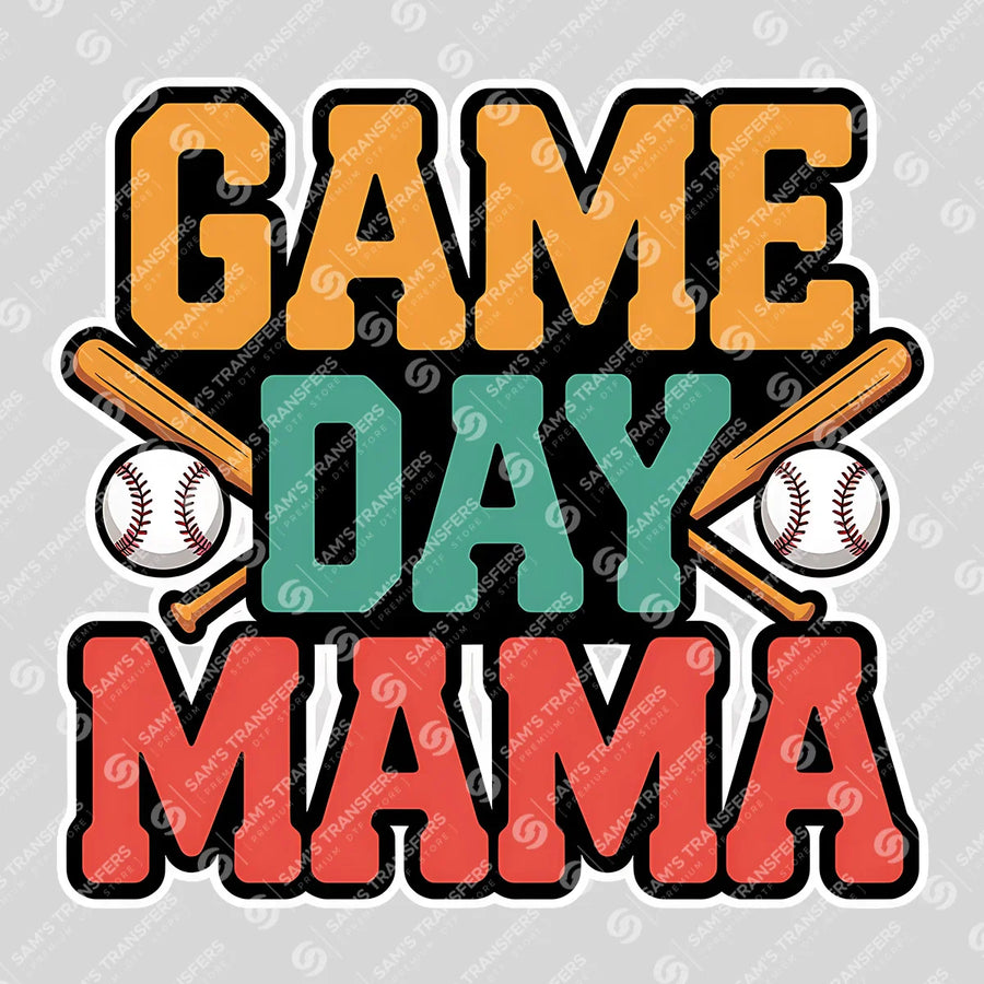 Game Day Mama Retro Ready-to-Press DTF Transfer | SAT06470