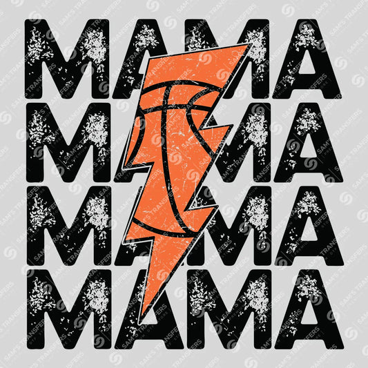 Apparel featuring a Basketball Mama Bolt-themed DTF transfer.