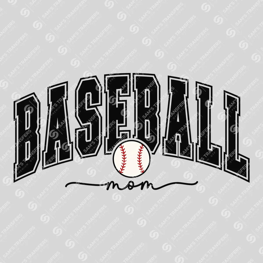 Baseball Mom Varsity Ready-to-Press DTF Transfer | SAT06507