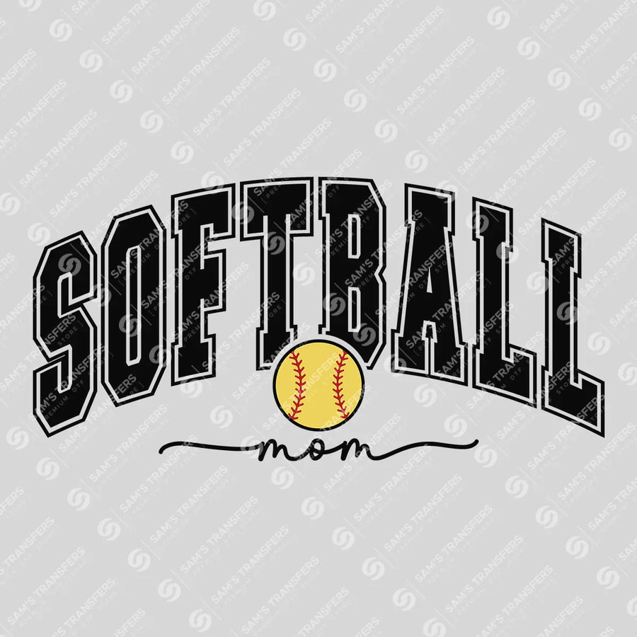 Softball Mom Varsity Ready-to-Press DTF Transfer | SAT06511