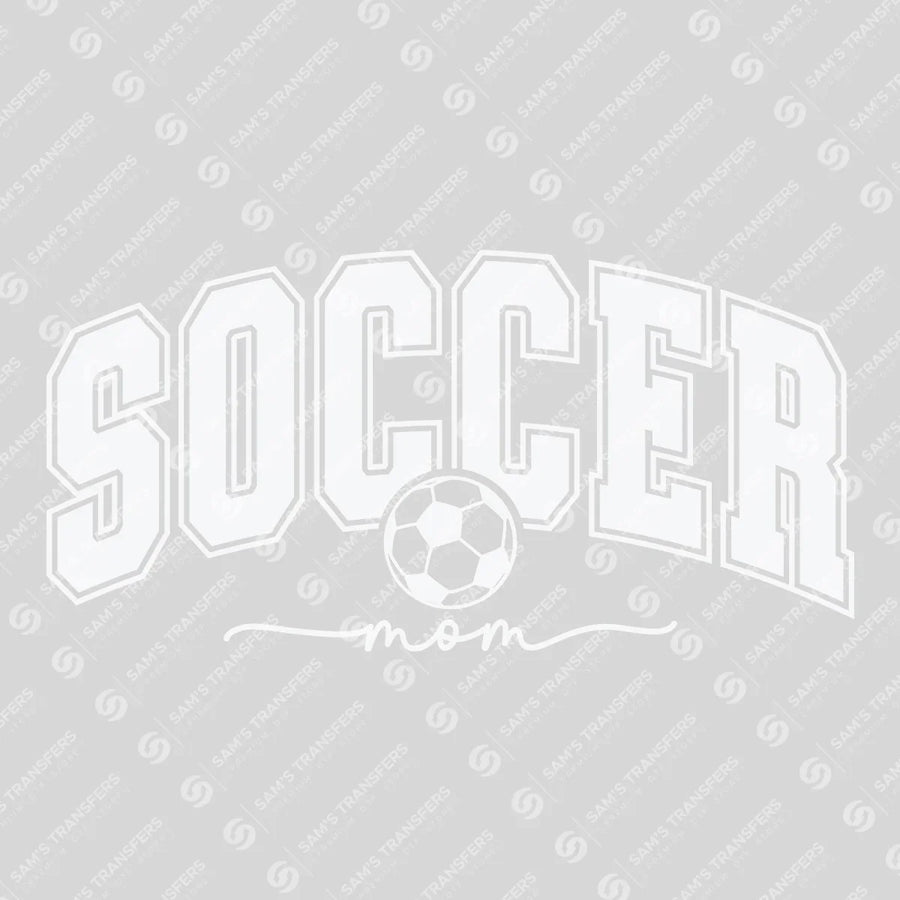 Soccer Mom Varsity White Ready-to-Press DTF Transfer | SAT06517