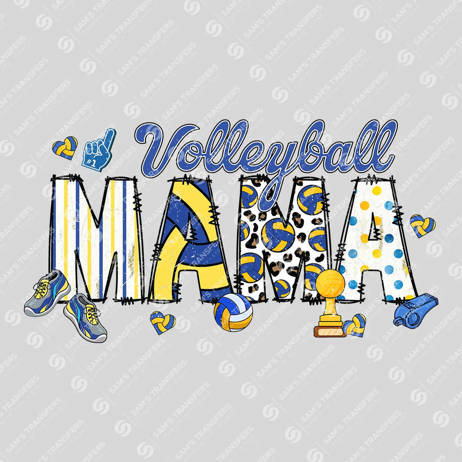 Volleyball Mama Doodle Ready-to-Press DTF Transfer | SAT06530