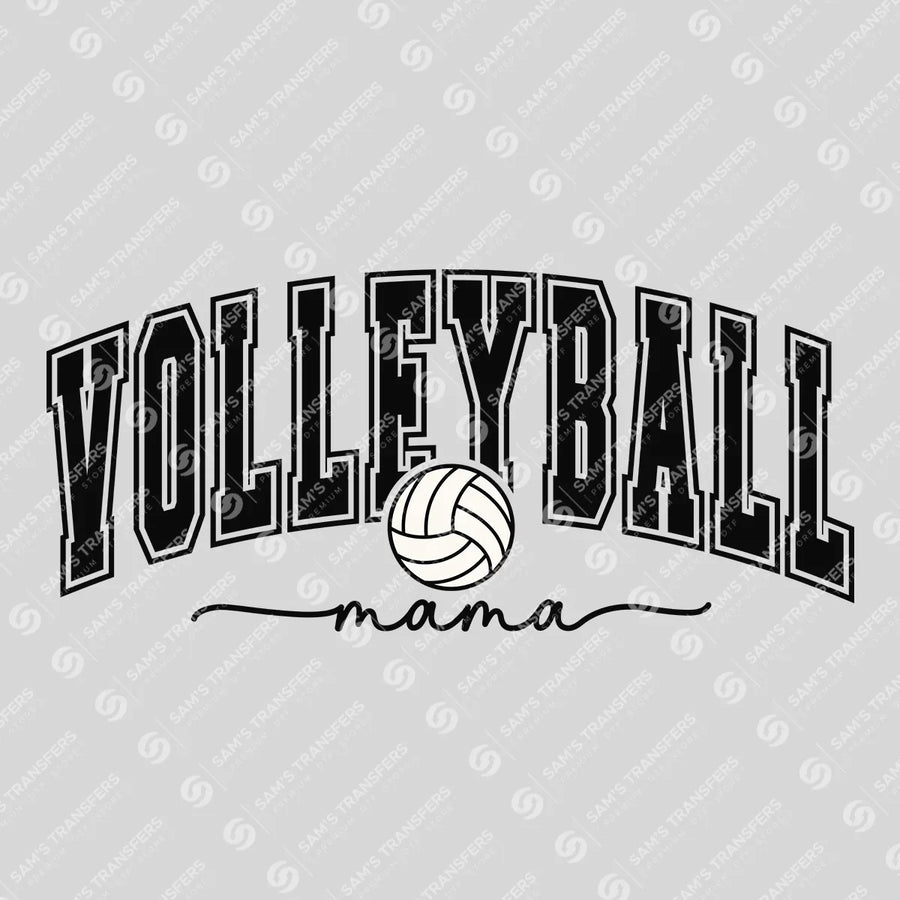 Volleyball Mama Varsity Black Ready-to-Press DTF Transfer | SAT06531