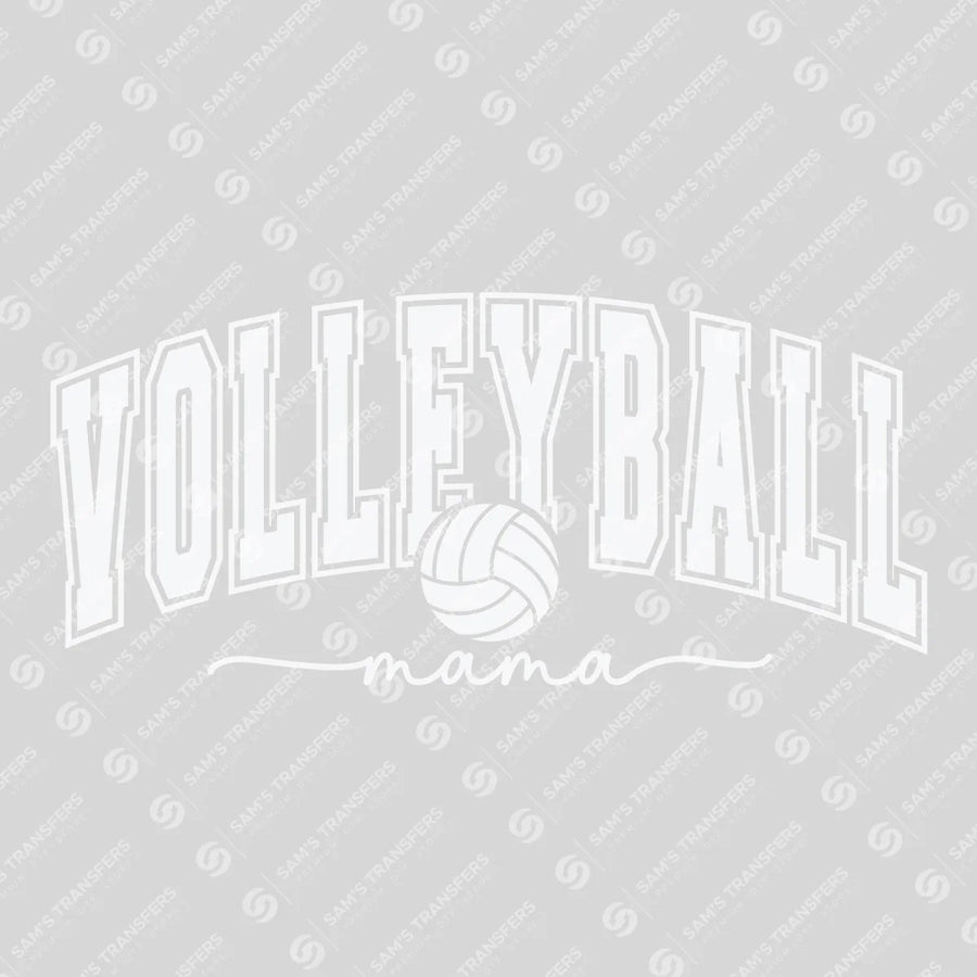 Volleyball Mama Varsity White Ready-to-Press DTF Transfer | SAT06532