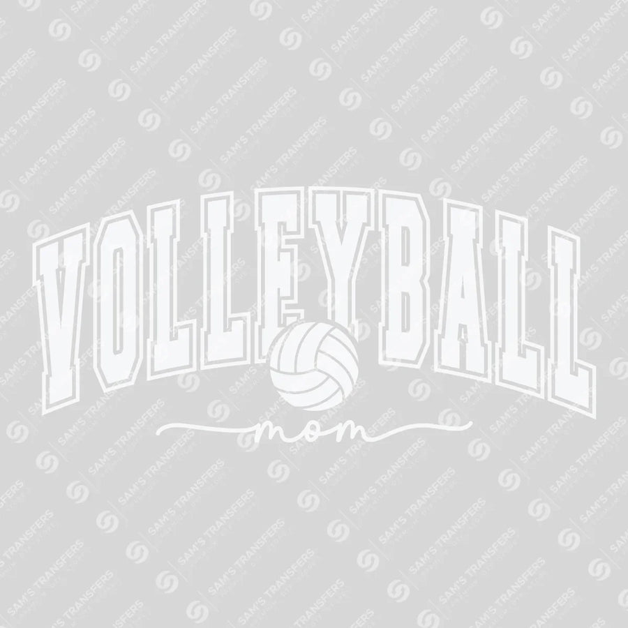 Volleyball Mom Varsity White Ready-to-Press DTF Transfer | SAT06534