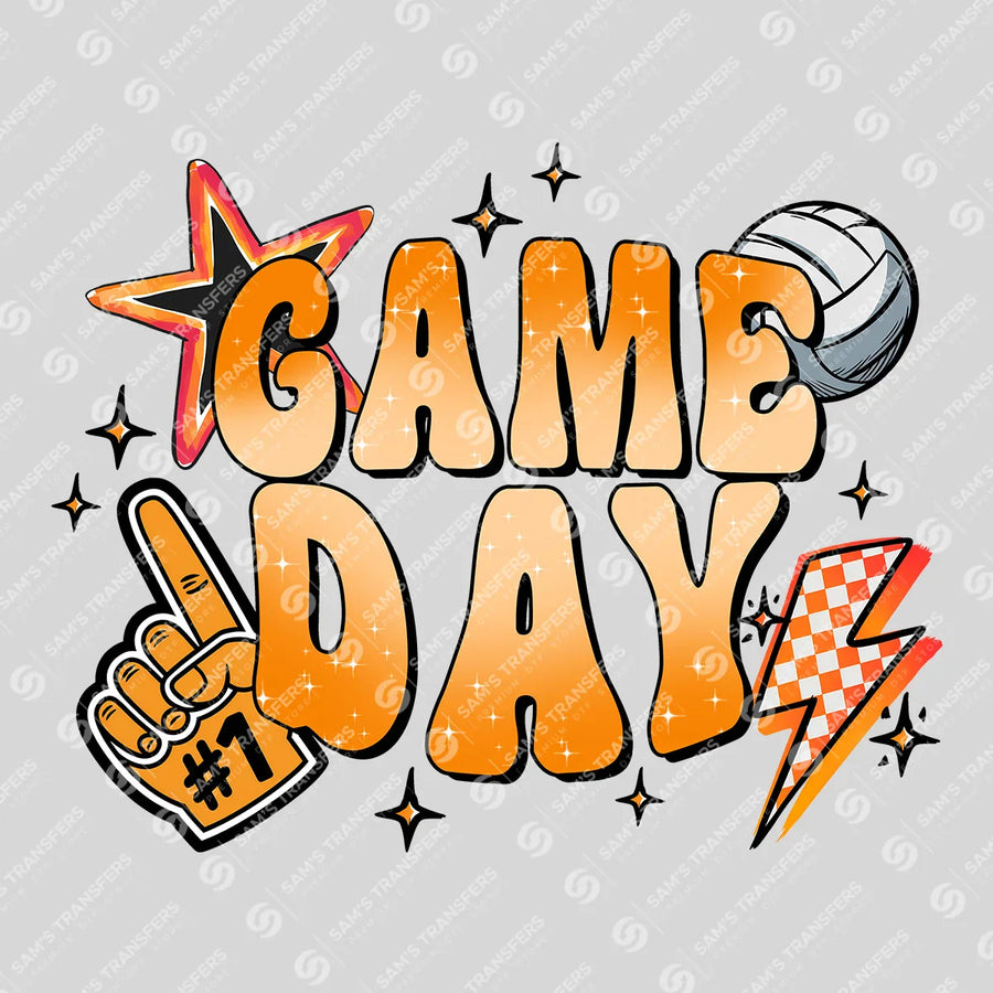 Game Day Volleyball Ready-to-Press DTF Transfer | SAT06542