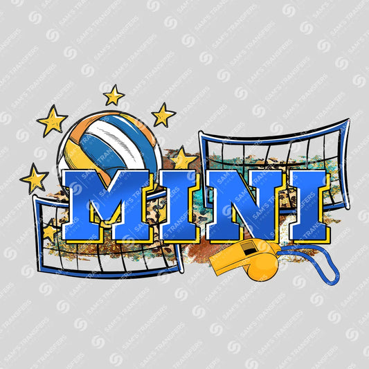 Apparel featuring a Volleyball Mini-themed DTF transfer.