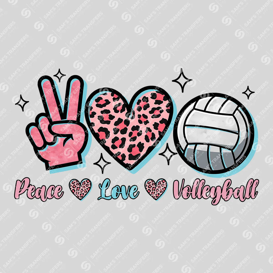Peace Love Volleyball Ready-to-Press DTF Transfer | SAT06547