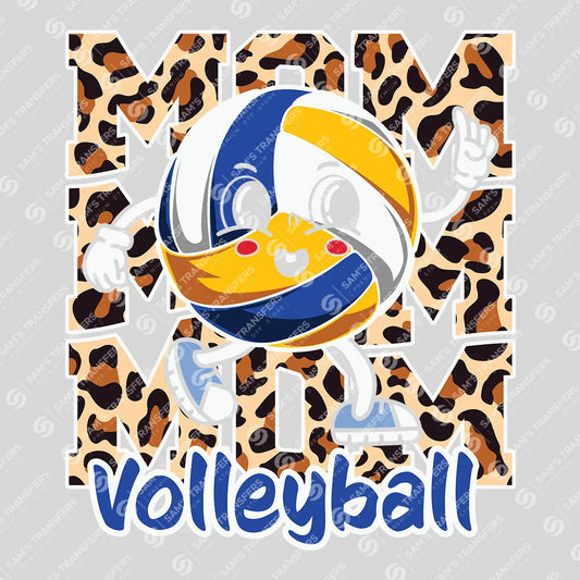 Apparel featuring a Volleyball Mom Leopard-themed DTF transfer.