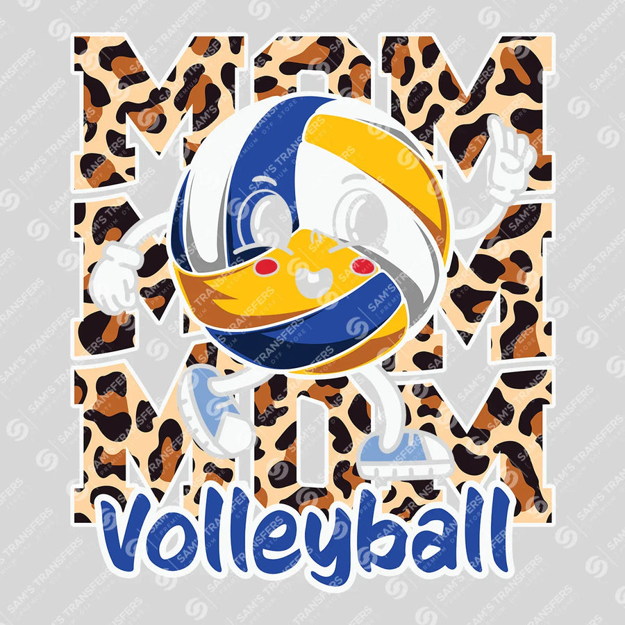 Volleyball Mom Leopard Ready-to-Press DTF Transfer | SAT06558